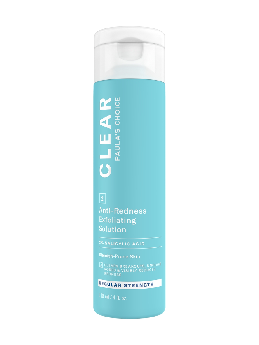 clear regular strength anti-redness exfoliating solution