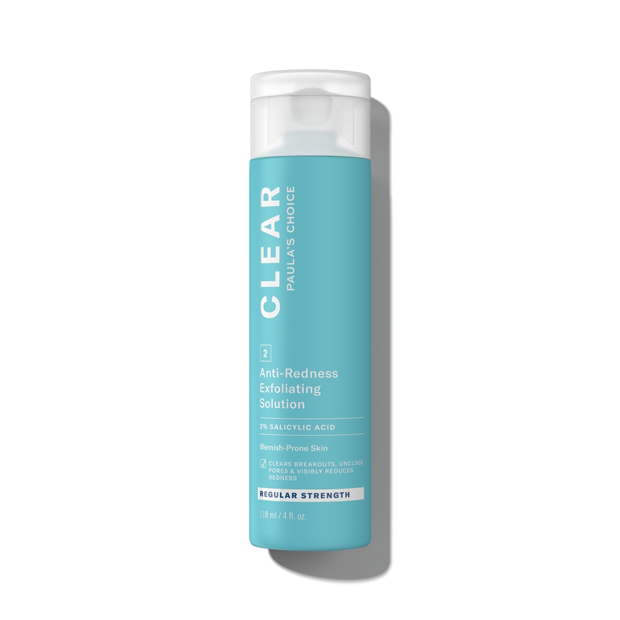 clear regular strength anti-redness exfoliating solution