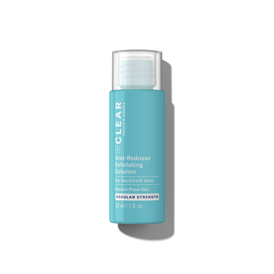 clear regular strength anti-redness exfoliating solution