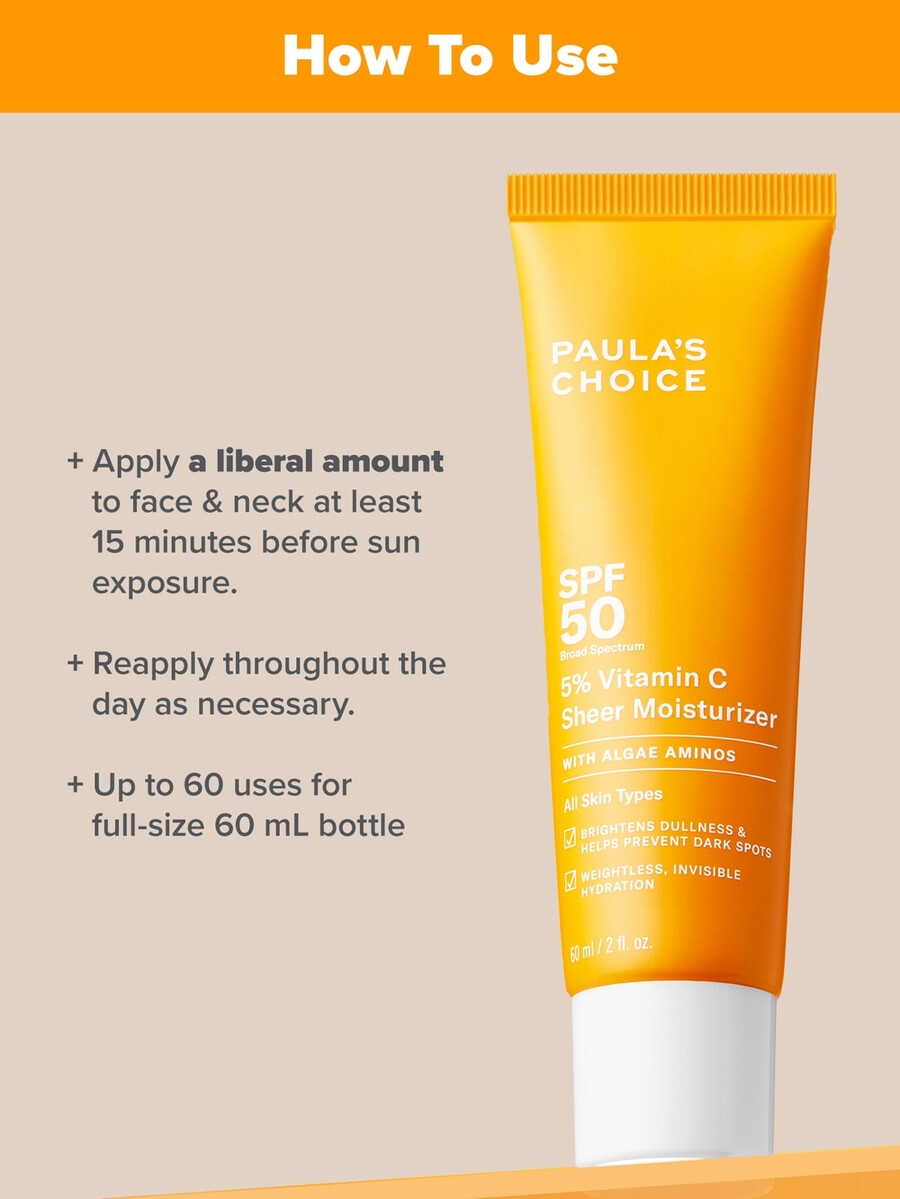 5 vitamin c sheer moisturizer spf 50